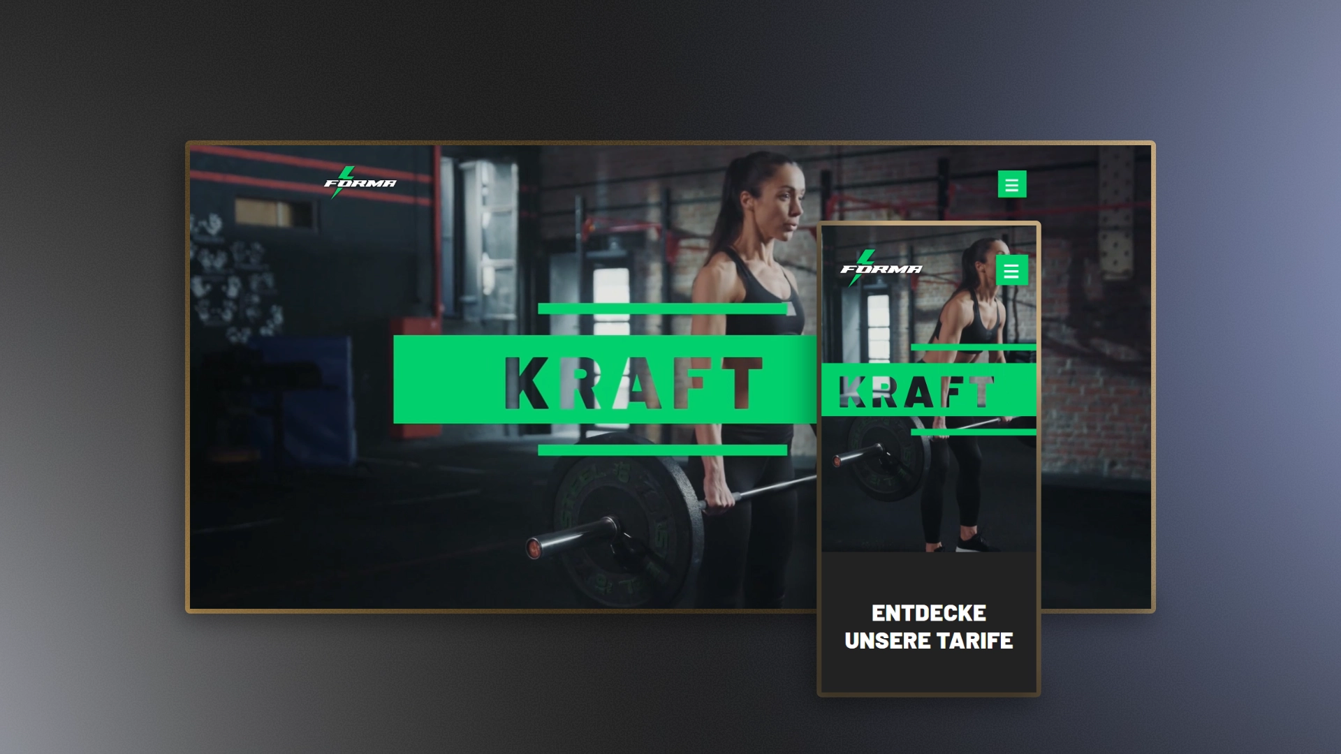 Forma Website Mockup auf Desktop und Smartphone